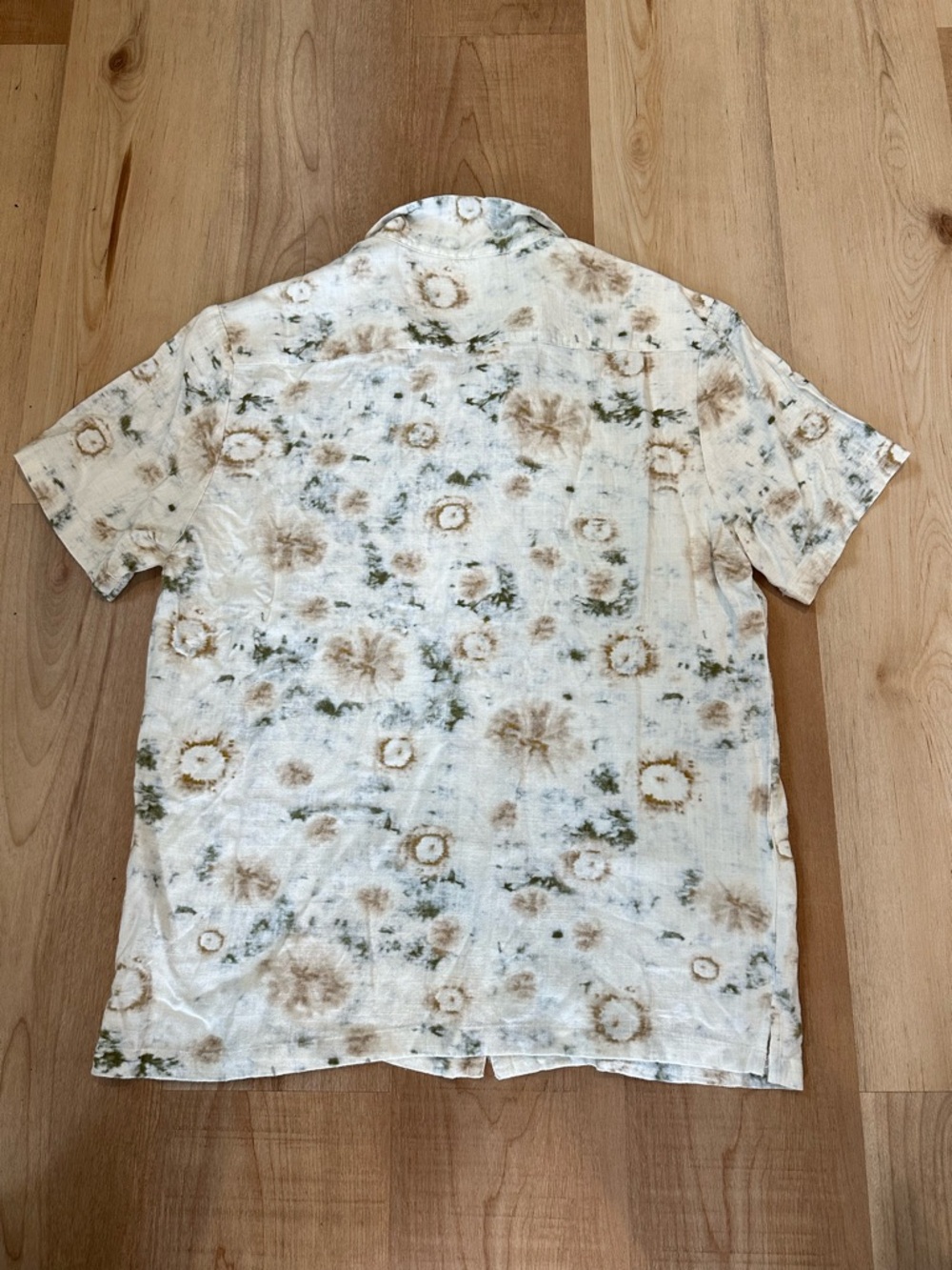 New Porter &Ash Linen Blend Floral Botton Down Shirt Men's L - Picture 2 of 14